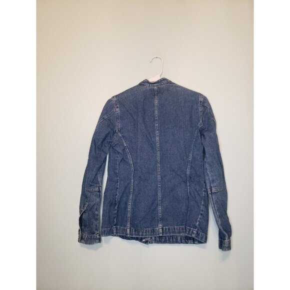 Vtg First Issue Womens S Jean Jacket Long Sleeve Button Front Blue Denim Cotton - Picture 2 of 6